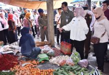 Bersama Forkopimda dan TPID, Bupati Pantau Harga di Pasar Tradisional Jelang Nataru